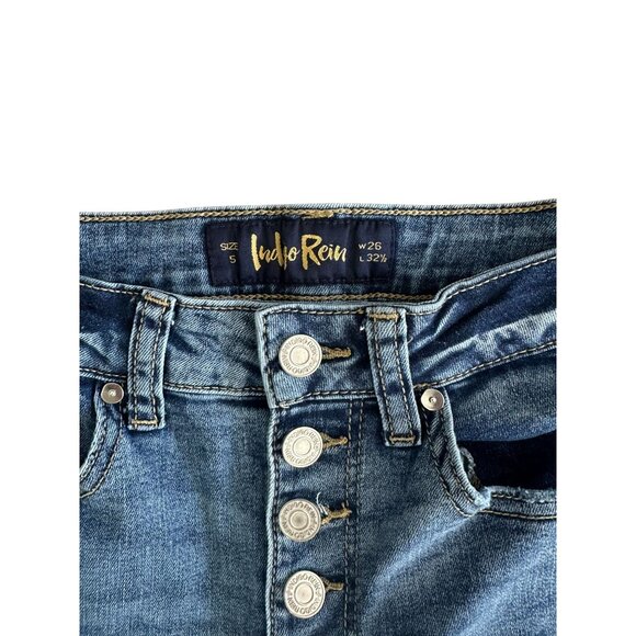 INDIGO REIGN High Rise Flare Leg Jeans Size 26 - Picture 5 of 7